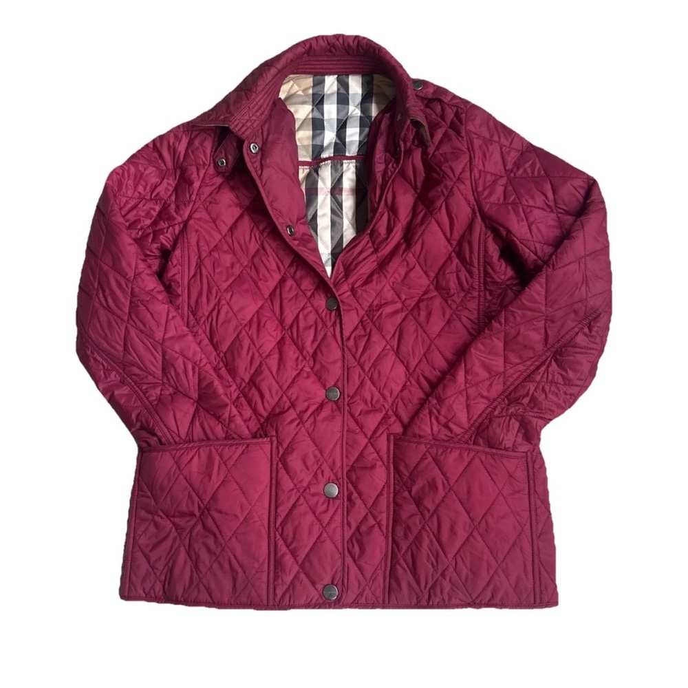 Burberry Children Girls Raspberry Rose Quilted Jacket Size 12 y